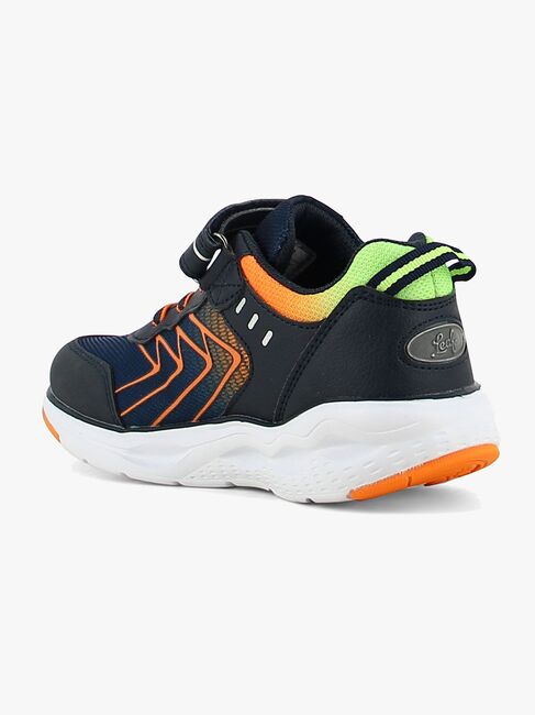 Leaf Varberg Blinkande Sneakers, Navy/Lime