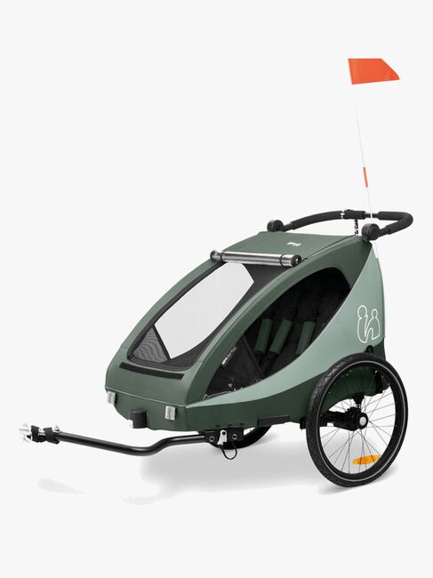 Hauck Dryk Duo Plus Cykelvagn, Dark Green