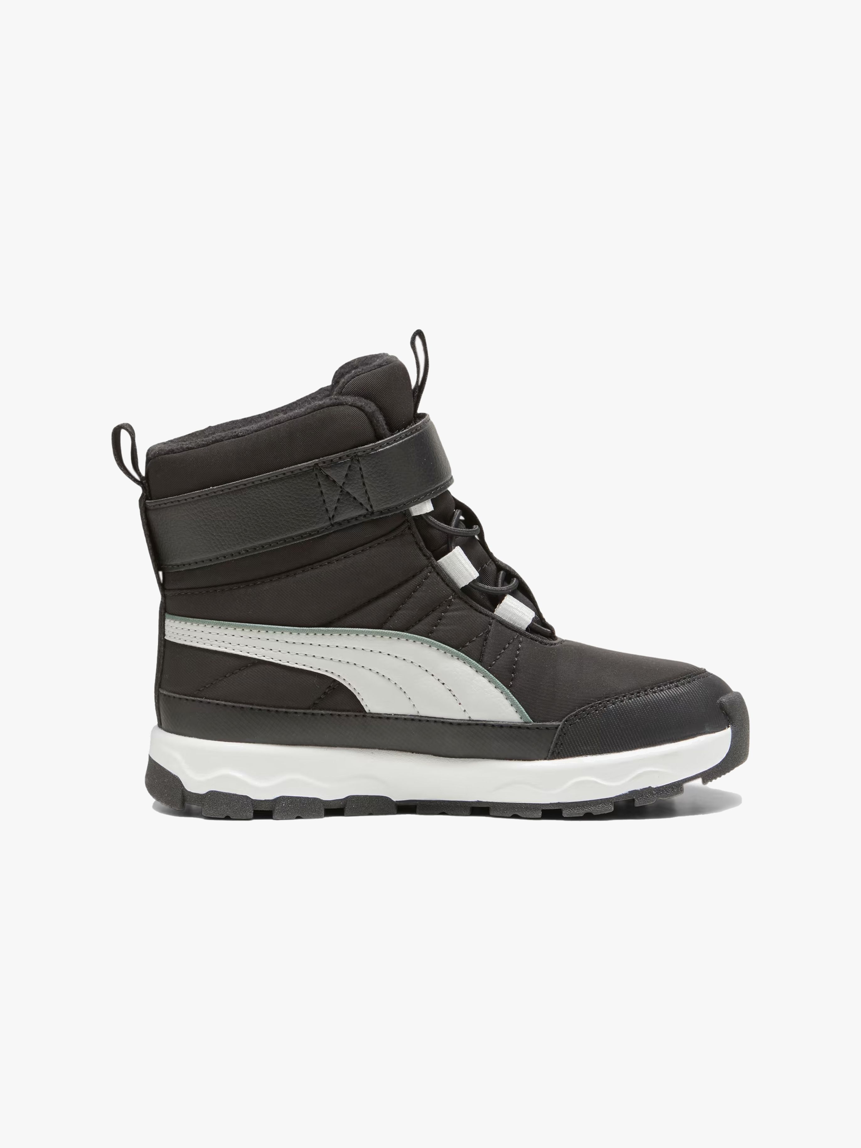 Puma Evolve Puretex AC PS Vinterkängor, Black/Ash Grey/White, 31