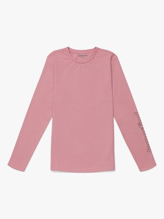 Hyperfied Jersey Logo Long Sleeve Top, Blush