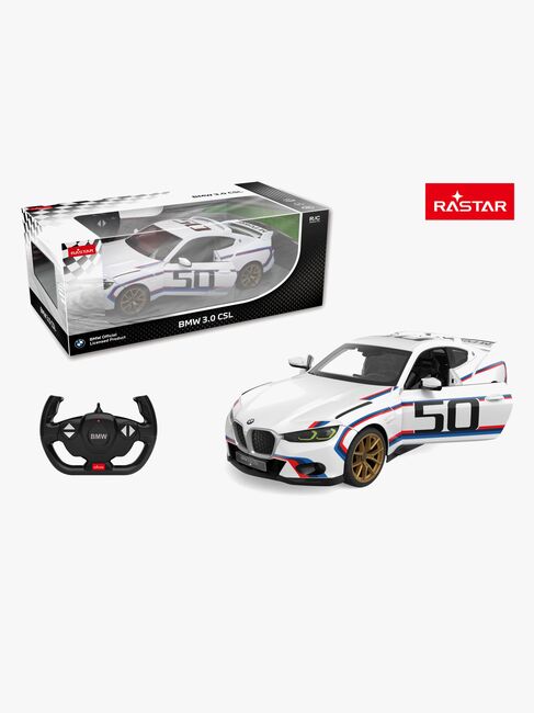 Rastar BMW 3.0 CSL Radiostyrd Bil 1:14, Vit