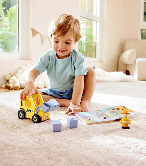 Hape Sagobok med Lekset The Buzzing Bulldozer