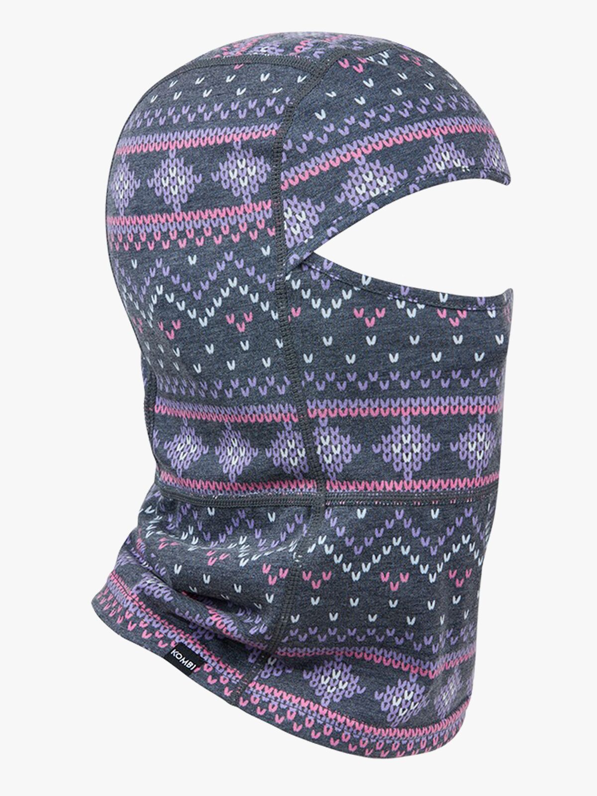 Kombi Merino Pro Balaklava Jr, Pink Snow Jacq