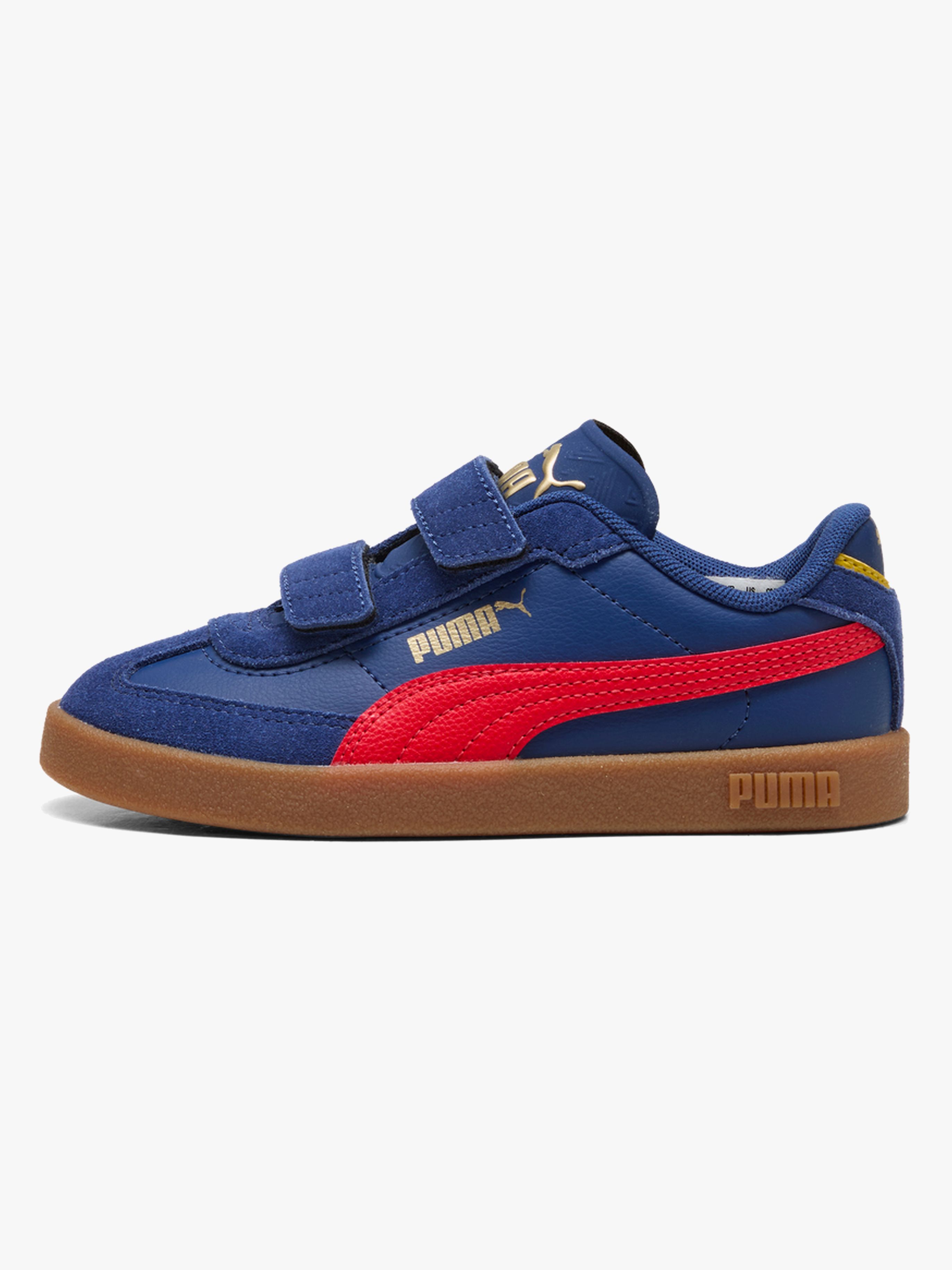 Puma Club II Era V PS Sneakers, Blue Jewel/Red, 34