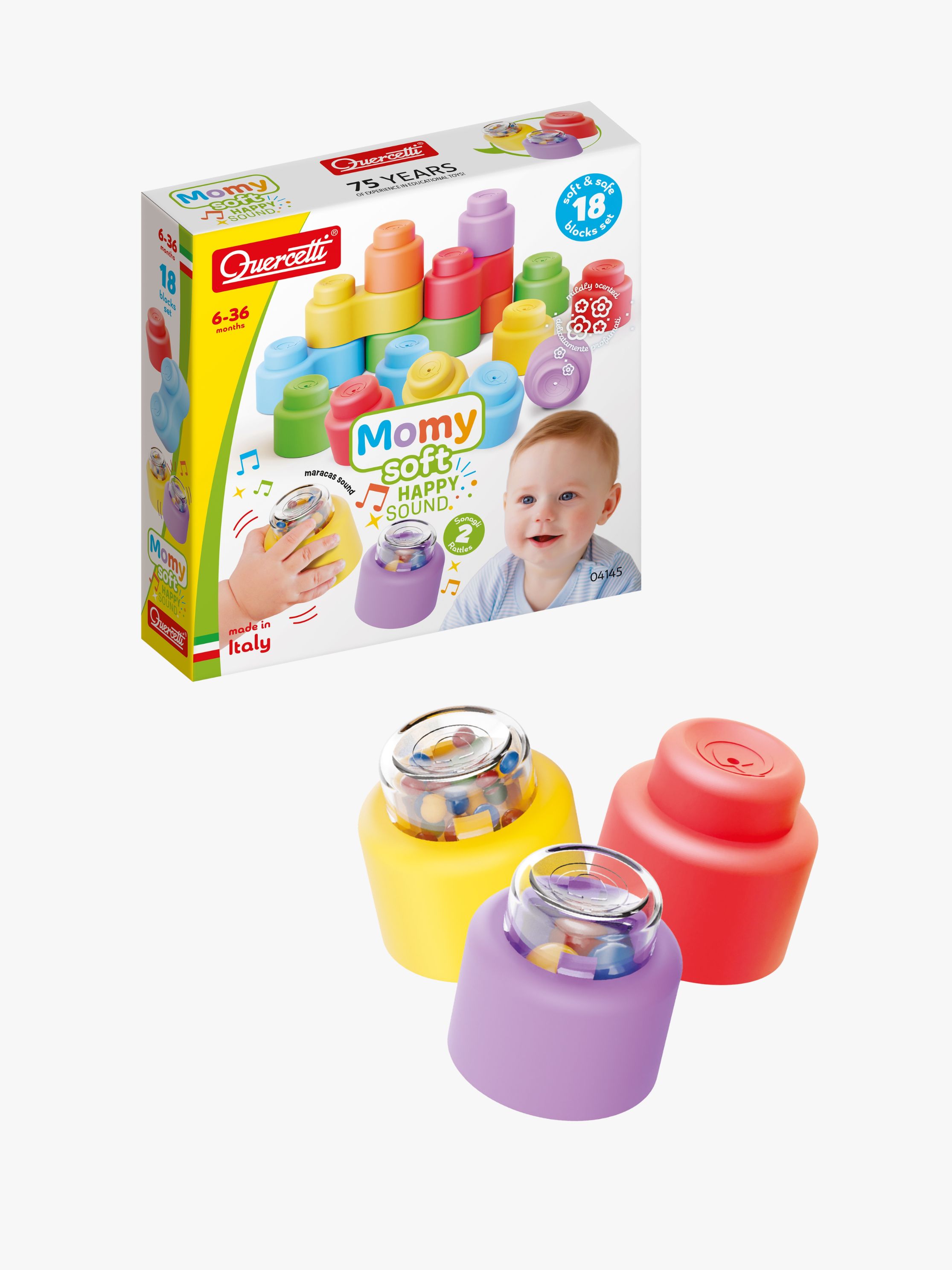 Quercetti Momy Soft Stapelleksak Med Ljud