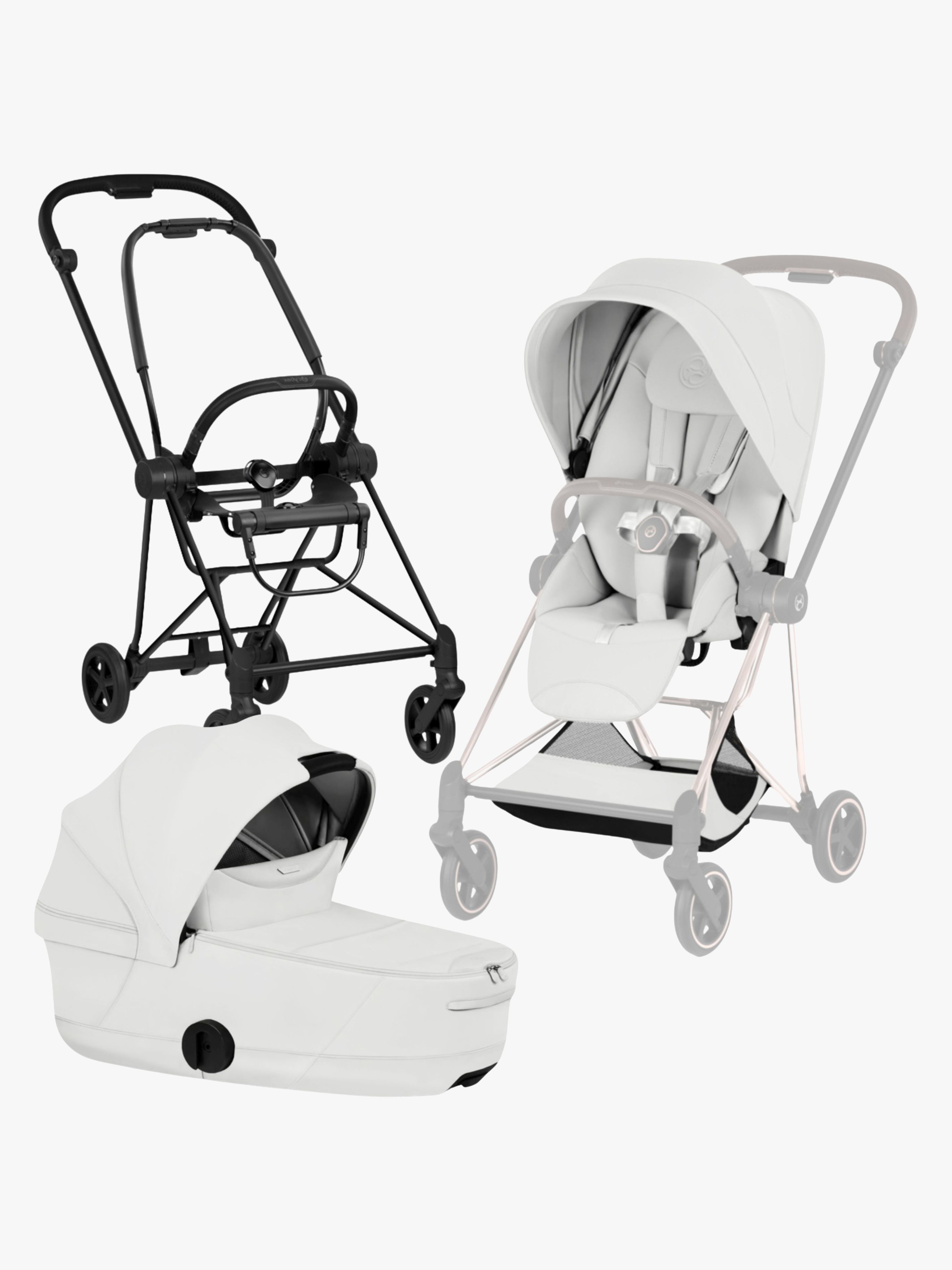 Cybex Mios Style Duovagn, Matt Black/Off White