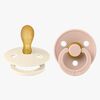BIBS Colour Napp 2-pack Latex Stl 2 Symmetrisk, Ivory/Blush