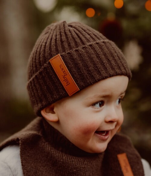 BabyMocs Stickad Mössa, Brown