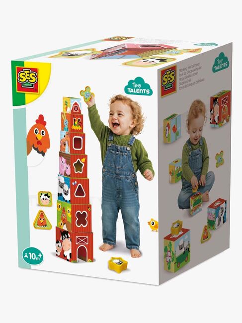 SES Creative Stapelklossar Bondgårdsdjur 2-i-1