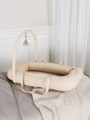 Alice & Fox ALBA Babynest med Handtag, Beige Muslin
