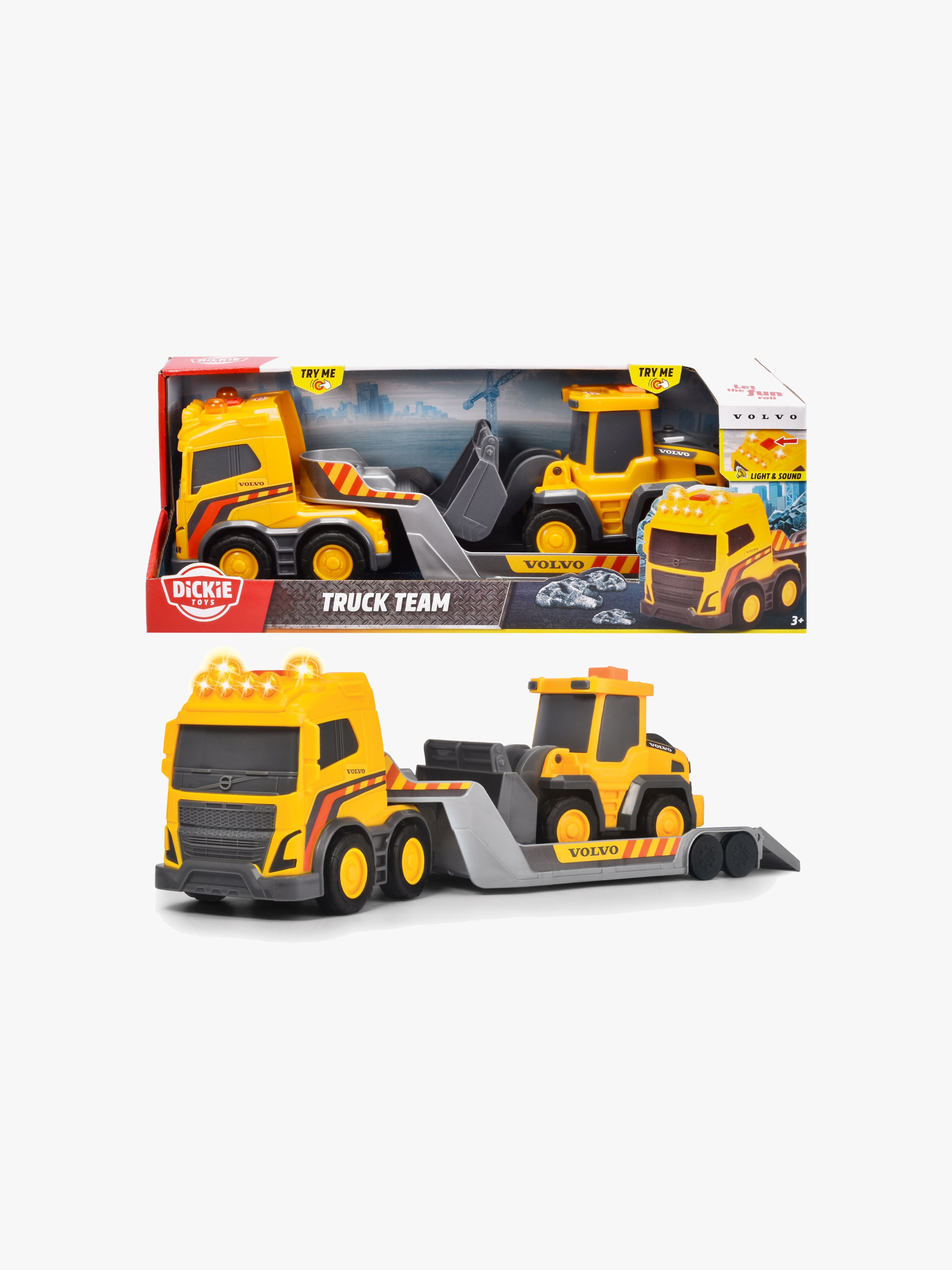 Dickie Toys Volvo Fordonsset Långtradare med Hjullastare