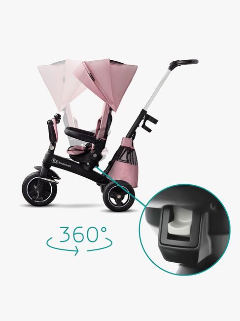 Kinderkraft Trehjuling Easytwist, Rosa