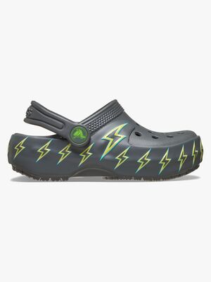 Crocs Classic Bolt Lights Tofflor, Carbon