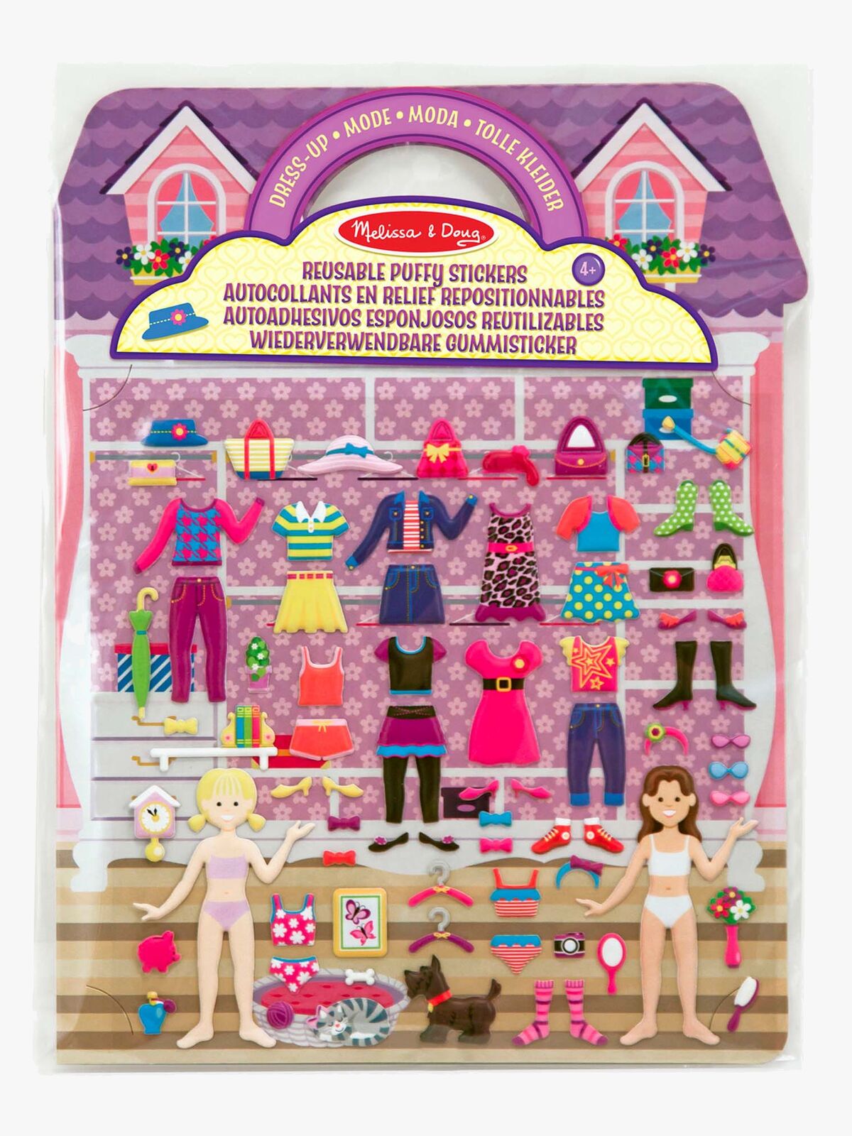 Melissa & Doug Återanvändningsbart Klistermärkeset Dress-Up