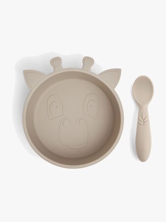 nuuroo Elia Giraff Tallriksset 2-Pack Silikon, Cobblestone