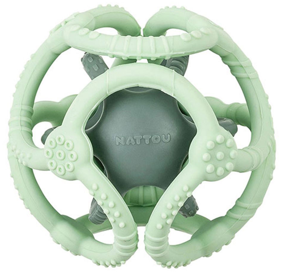 Nattou Soft Silicone Aktivitetsboll,Grön