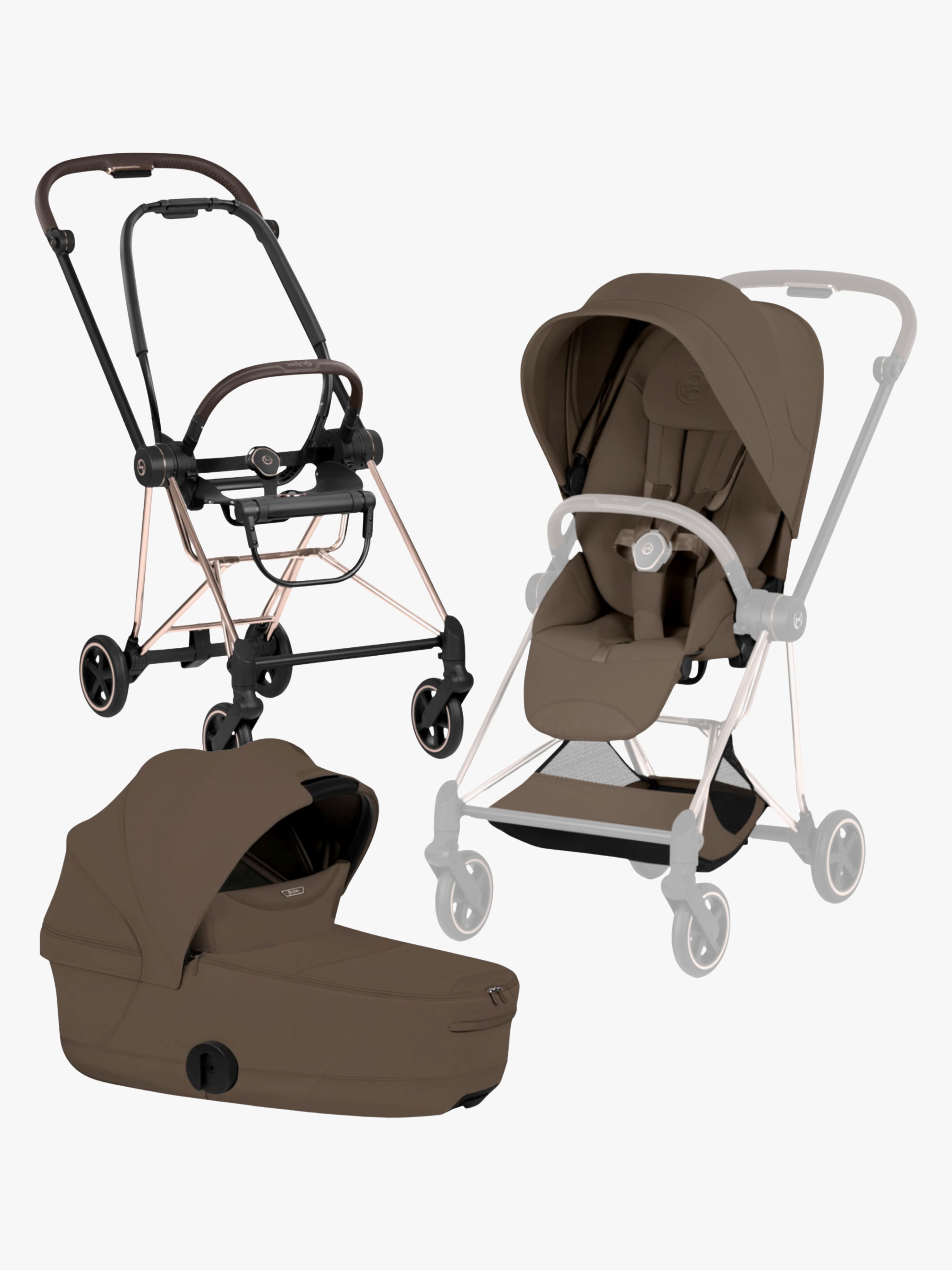 Cybex Mios Style Duovagn, Rosegold/Coconut Brown