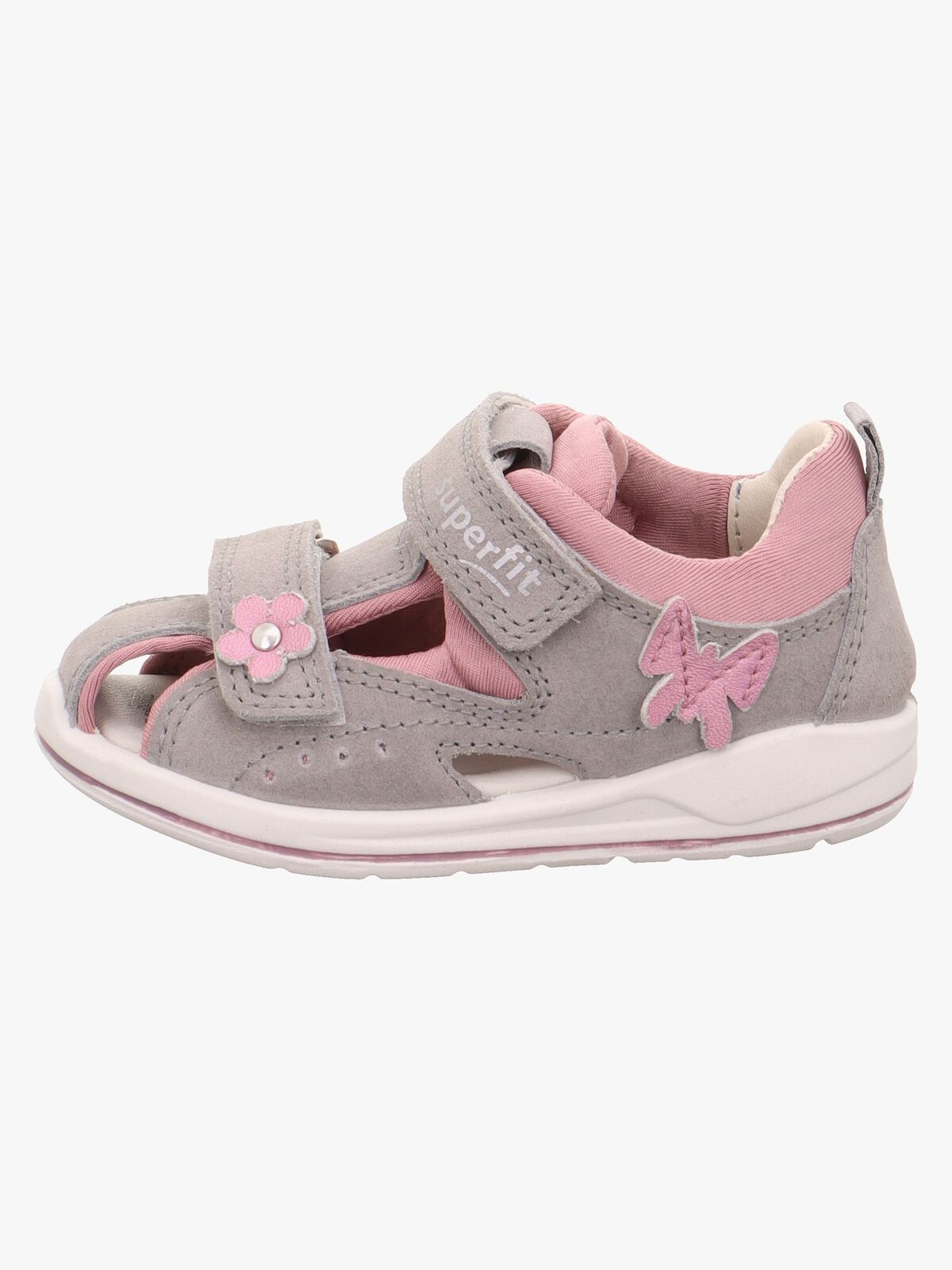 Superfit Boomerang Sandaler, Ljusgrå/Rosa