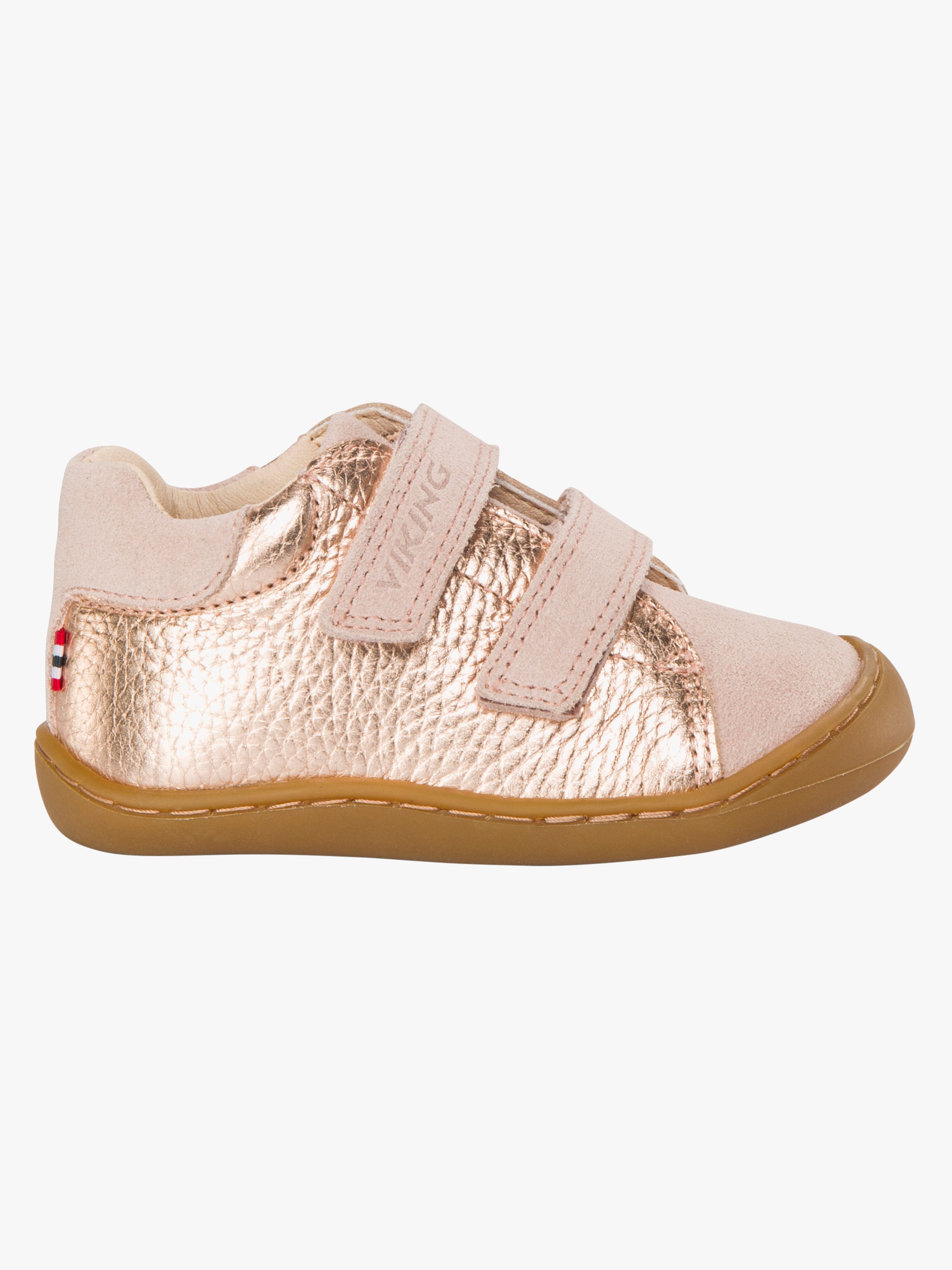 Viking Alv Rena Barefoot 2V Lära-gå-skor, Light Pink/Gold, 24