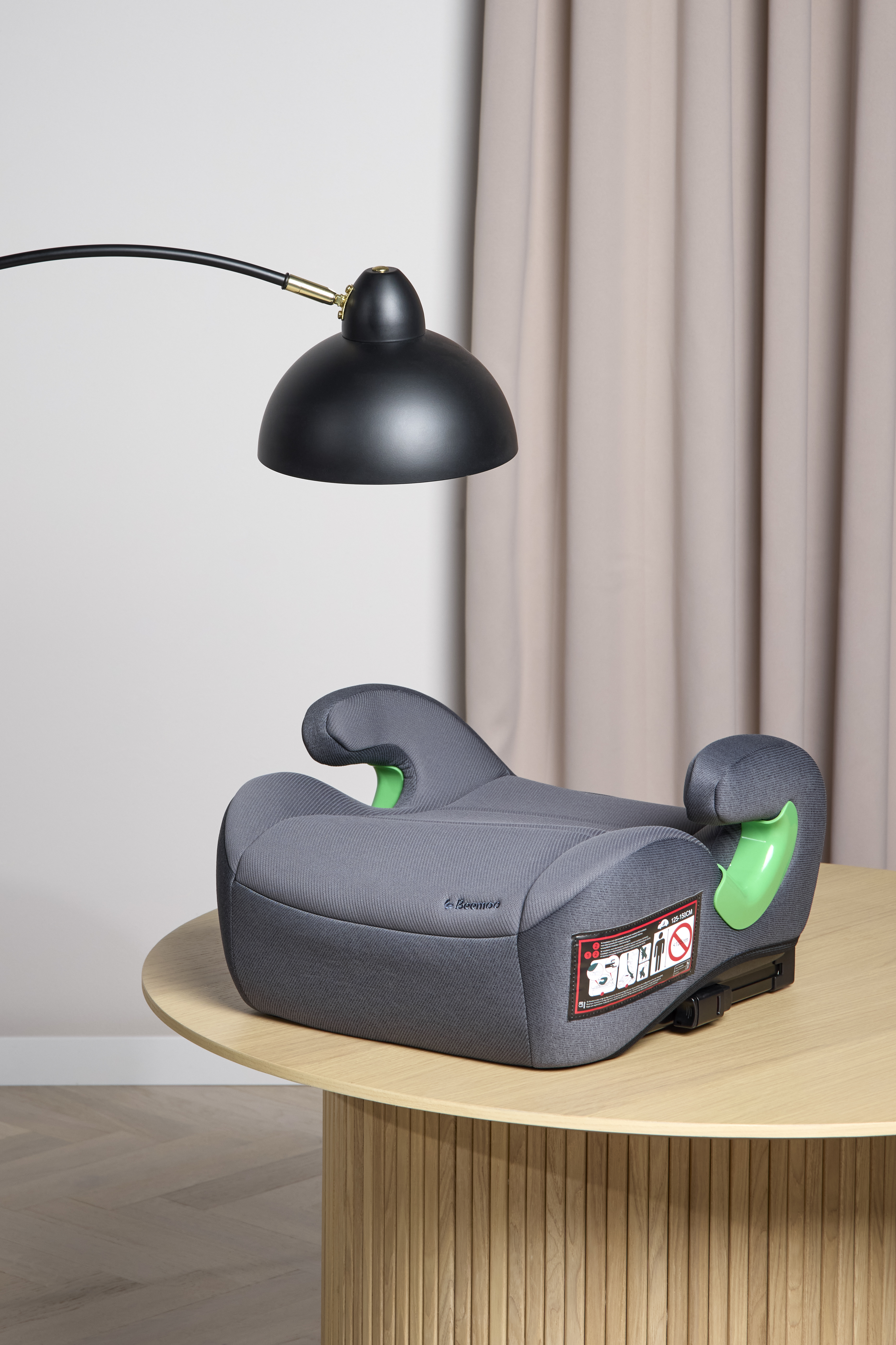 Beemoo Raise 2 i-Size Bälteskudde ISOFIX, Mineral Grey