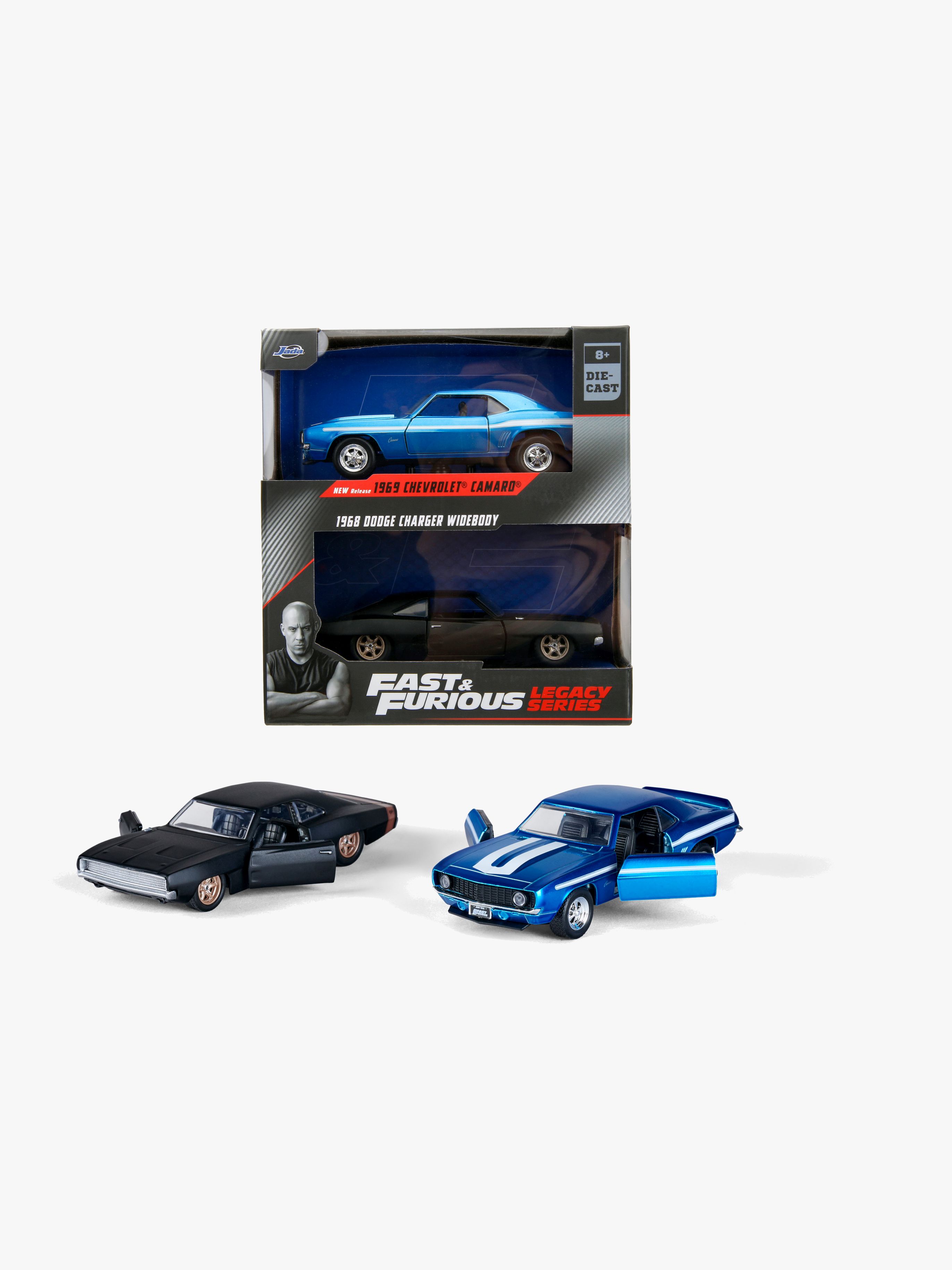 Jada Toys Fast & Furious Bilar Dubbelpack Dodge Charger & Chevrolet Camaro 1:32