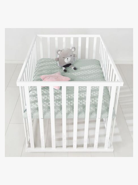 Roba Style Lekhage med Hjul, White & Green