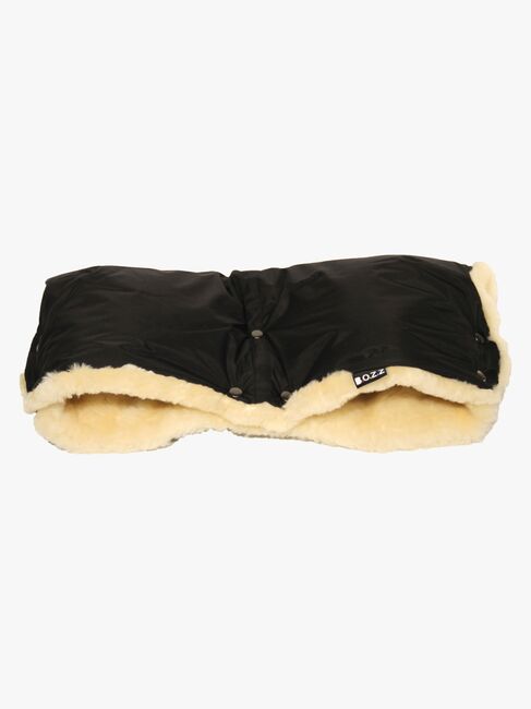 Bozz Handvärmare Lammskinn Klippt, Black/Nature