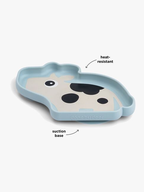 Done By Deer Stick & Stay Silikontallrik, Dotti Blue