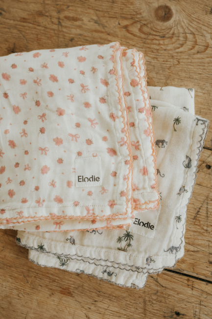 Elodie Bamboo Muslinfilt, River Rose