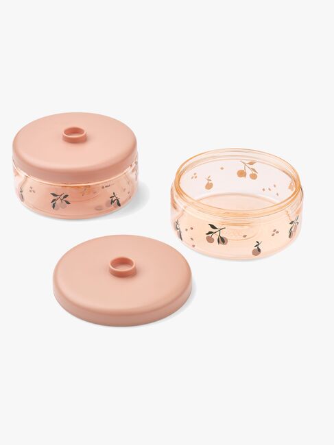 LIEWOOD Dominique Tritan Snackslåda 500 ml 2-Pack, Peach/Sea shell