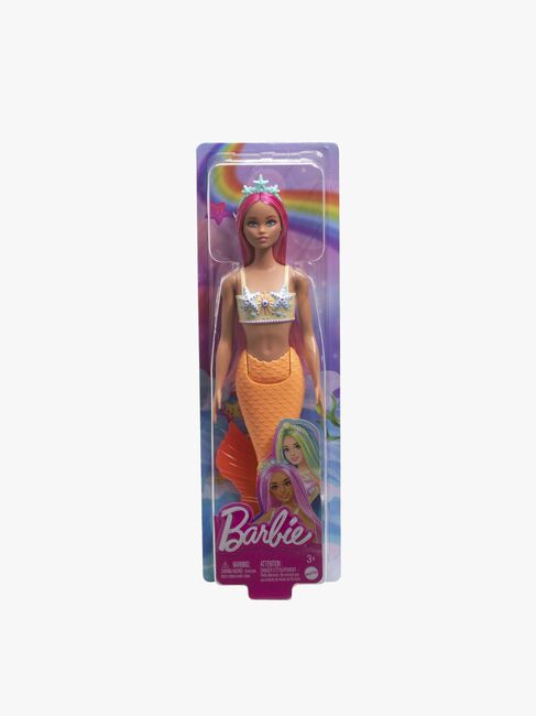 Barbie Docka Sjöjungfru med Färgglad Hår, Orange