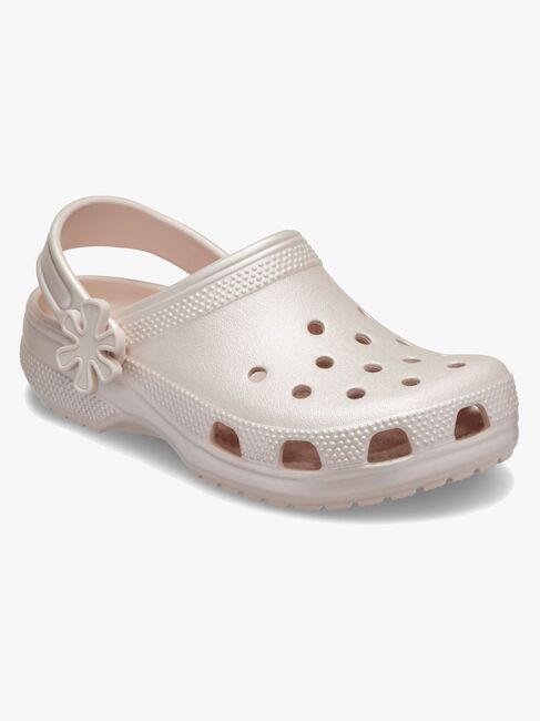 Crocs Classic Pearl Shine Tofflor, Quartz