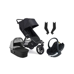Baby Jogger City Elite 2 Duovagn inkl. BeSafe iZi Go Modular X2, Opulent Black/Barré