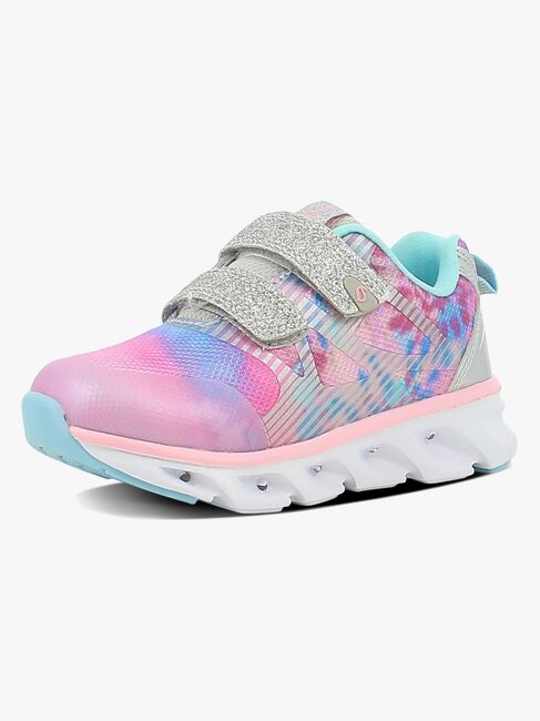 Leaf Skalka Blinkande Sneakers, Silver/Rosa