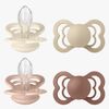BIBS Supreme Napp 4-Pack Silikon Stl 2, Ivory/Vanilla/Blush/Woodchuck