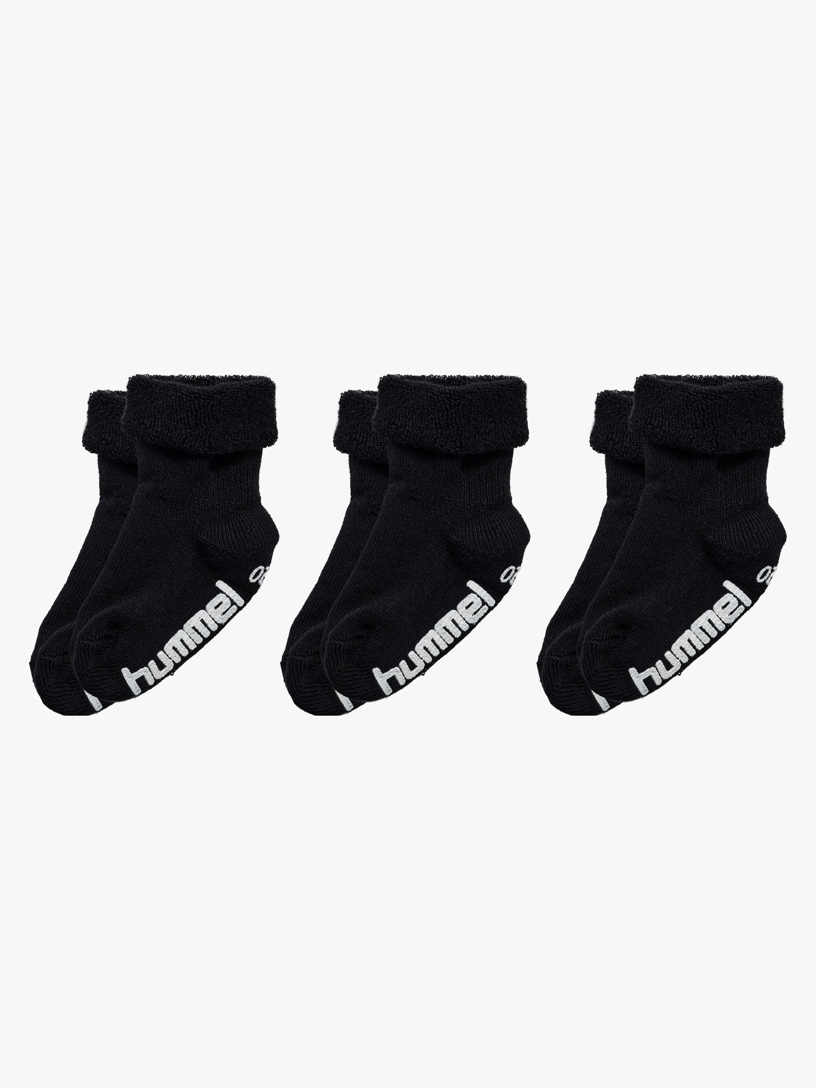 Hummel Mini Anti-Slip Strumpor 3-Pack, Black, 15-17