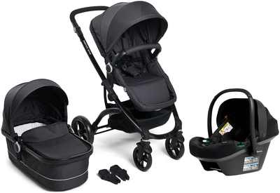 Beemoo Move Duo Duovagn Inkl. Beemoo Route i-Size Babyskydd, Asphalt/Black Stone