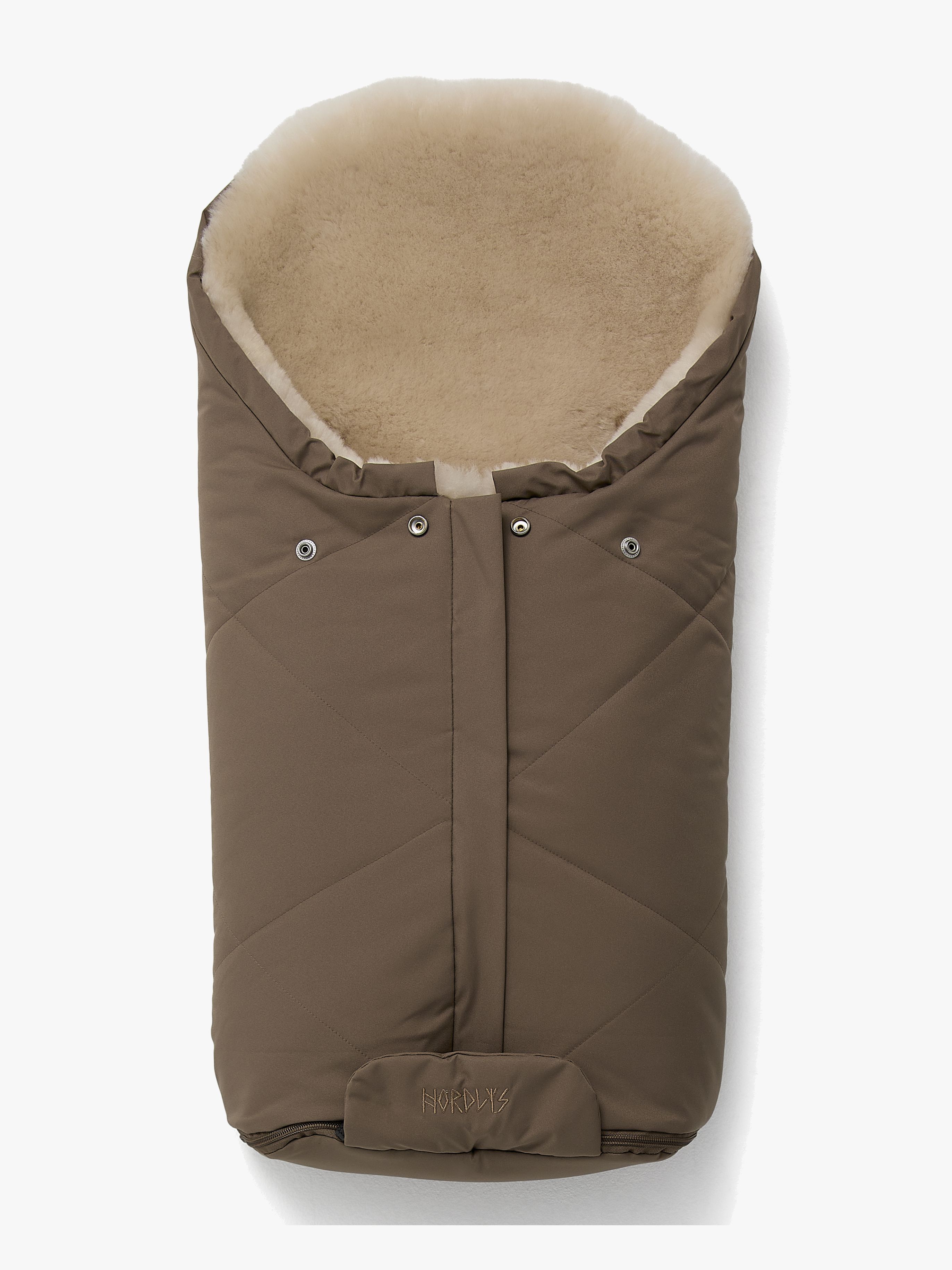 Nordlys Thyra Mini Lammskinnsåkpåse, Valnöt/Beige