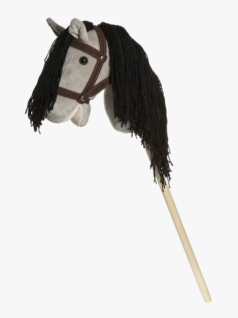 Teddykompaniet Käpphäst Med Tyglar 80 Cm, Grå
