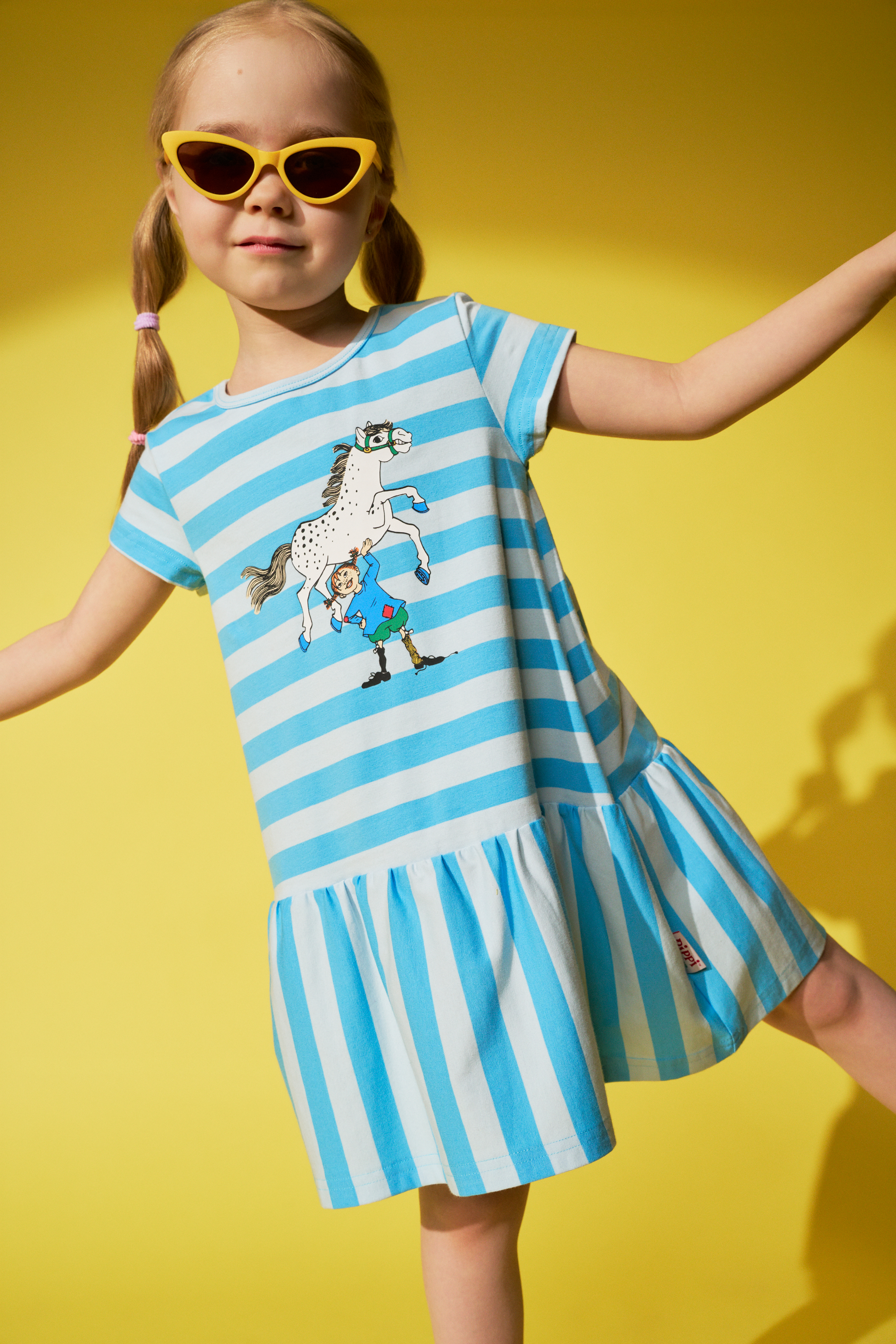 Pippi Långstrump X Martinex Superstark Klänning, Blå, 86