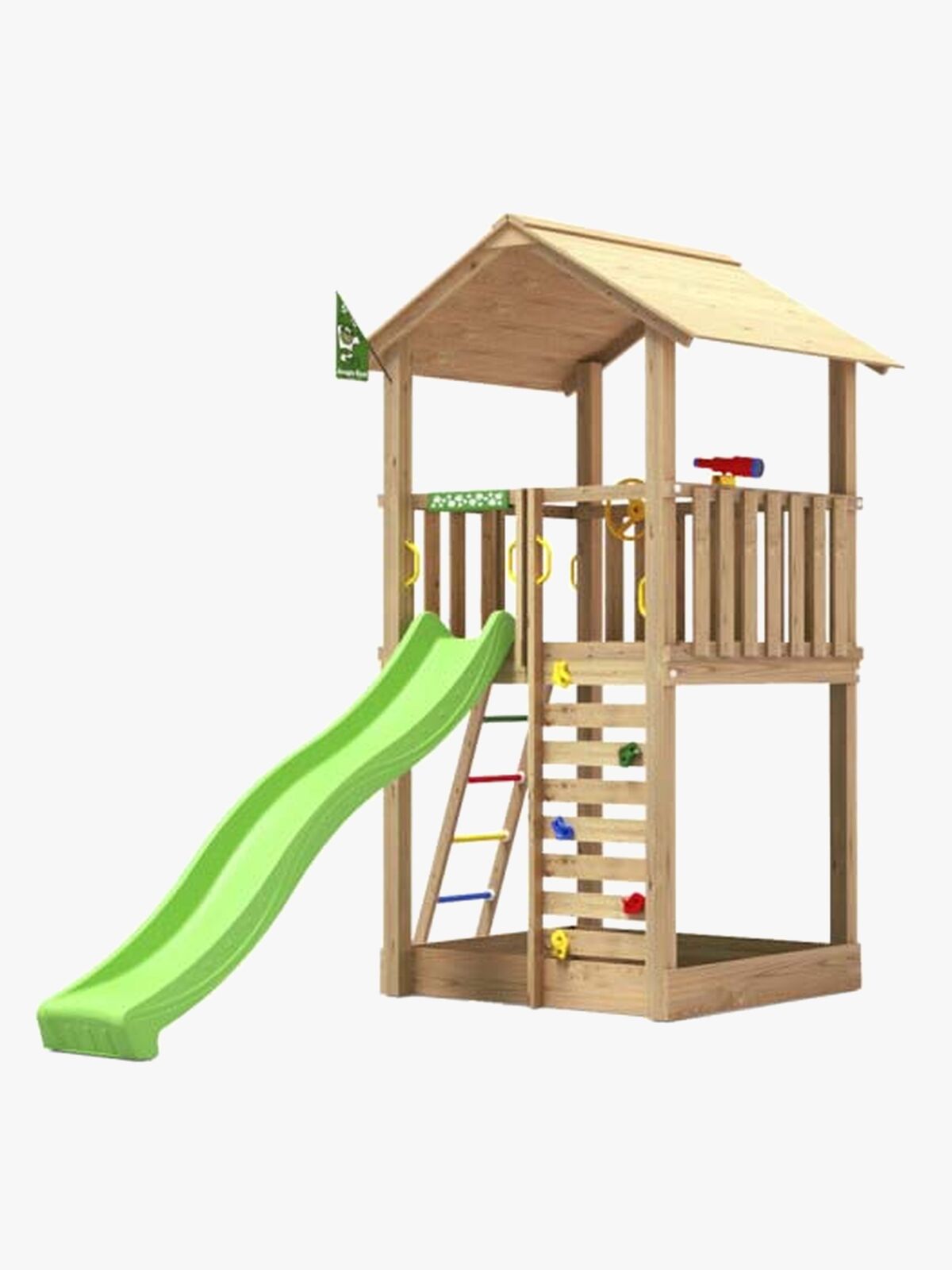 Jungle Gym Sierra Lektorn med Grön Rutschkana