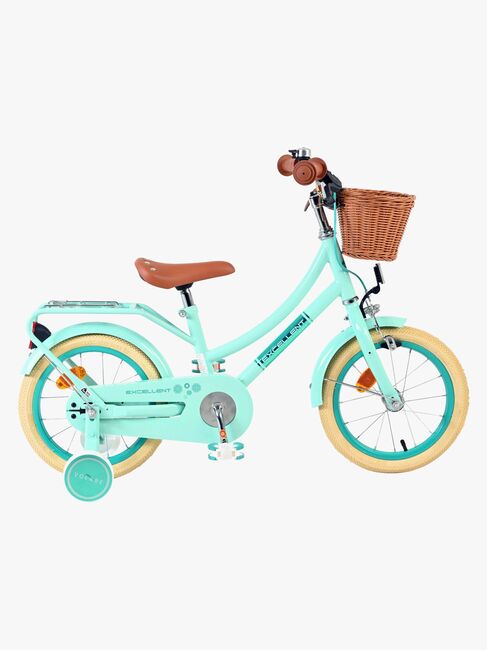 Volare Excellent Cykel med Korg 14 Tum, Grön