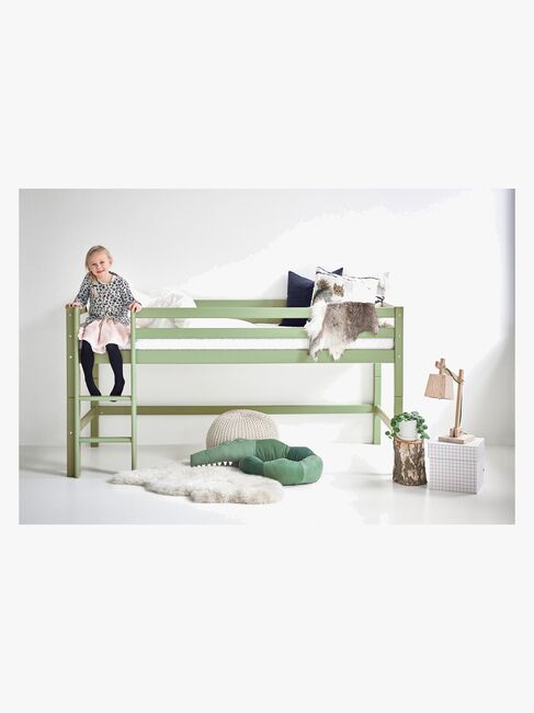 Hoppekids ECO Dream Halvhög Loftsäng 90x200, Pale Green