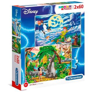 Disney Pussel Peter Pan och Djungelboken 2x60 Bitar