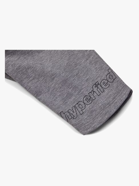 Hyperfied Jersey Logo Biker Shorts, Grey Melange