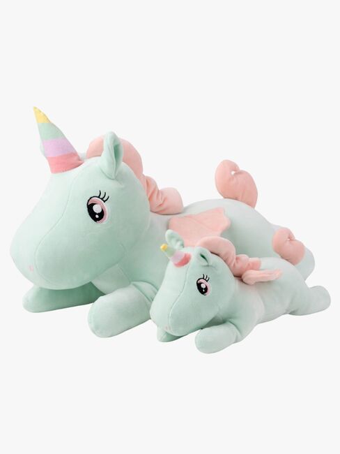 Teddykompaniet Gosedjur Liggande Enhörning 52 cm, Grön