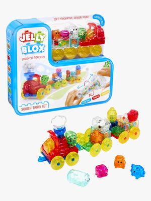 Jelly Blox Squishy Train Byggset 30 Delar, Flerfärgad