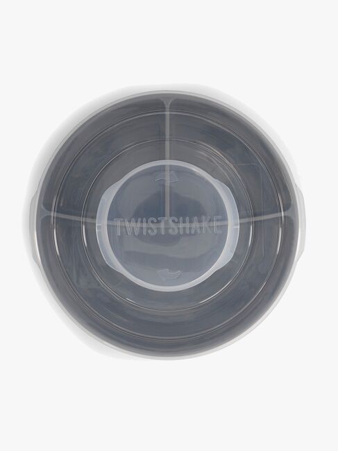 Twistshake Delad Tallrik med Lock, Grå