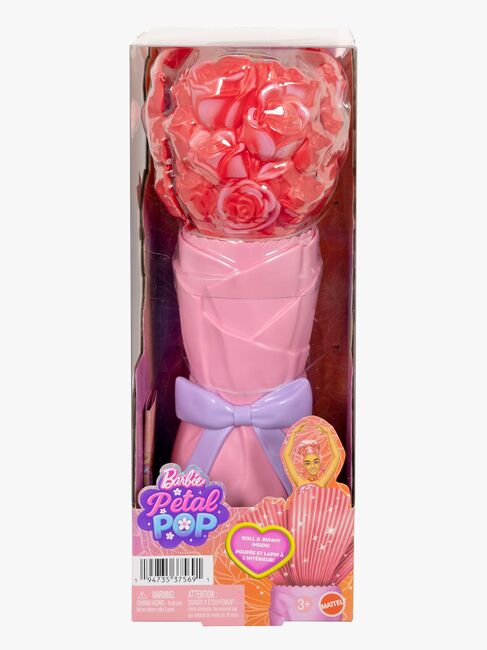 Barbie Petal Pop Flower Surprise Docka Ros, Röd