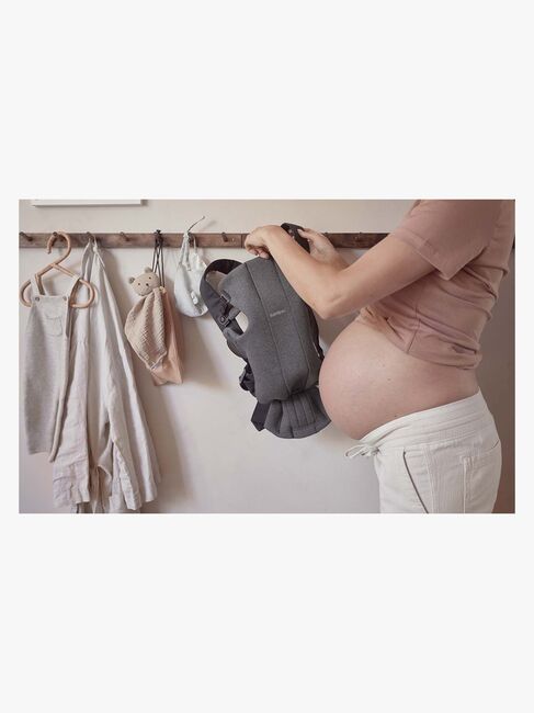 BabyBjörn Mini Bärsele 3D Jersey, Svartgrå